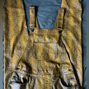 ASOS Mustard Crocodile Print Jumpsuit